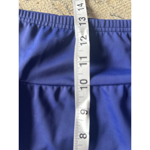 Lands End Womens 8 Blue Swim Skirt Nylon Spandex Travel Vacation Summer - Picture 6 of 11